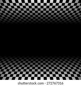 3d Fading checkered planes with perspective