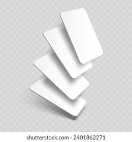 3D Falling Blank Clear Paper Card Templates. EPS10 Vector