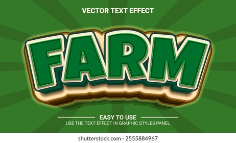 3d farm editable text effect