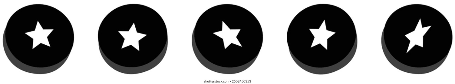 3d favorite star icon rating symbol reward rating mark icons black.