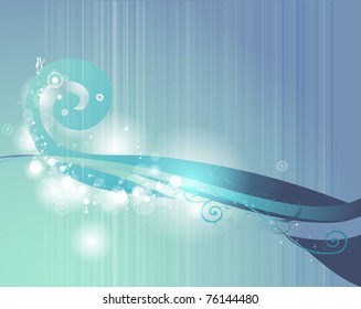 3D feel blue background- ocean concept background in EPS10 - fresh and new best for presentation kit