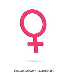 3D Female Icon Vector Illustration With Pink Color Best For Your Property Decoration Images 