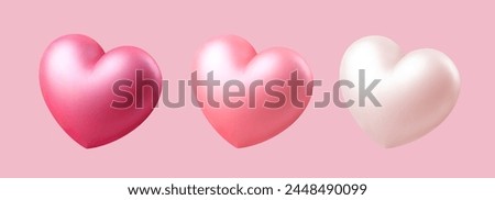 3D Festive Mother's day template. Giant heart surrounded by roses and gift on light pink background.