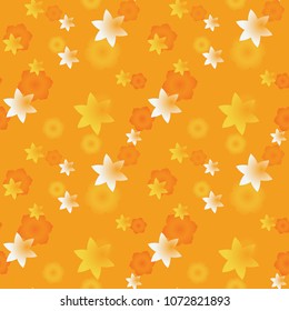 3d festive stars seamless pattern. Three dimensional depth series.