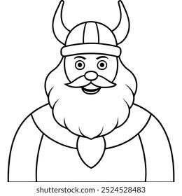 3D Fierce Viking Santa Claus Logo.