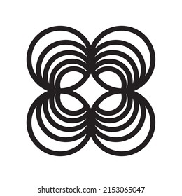 3D figure with circles illusion effect