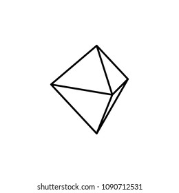 3d figure icon. Element of geometric figure for mobile concept and web apps. Thin line 3d figure icon can be used for web and mobile on white background