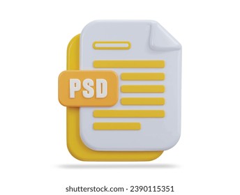 3d file psd symbol icon vector illustration