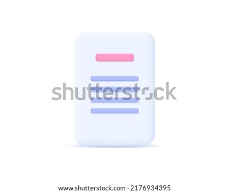 3d file realistic icon design illustrations. 3d render vector design concept