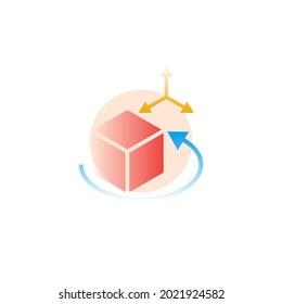 3d files. Vector icon in gradient style