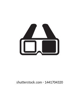 3d film glasses icon. Cinema symbol