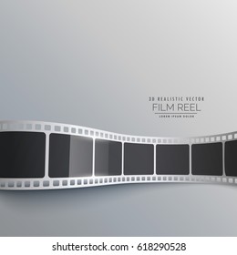 3d film strip vector background design