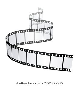 3d Film Strip. White background.