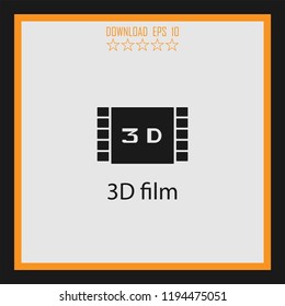 3D film  vector icon