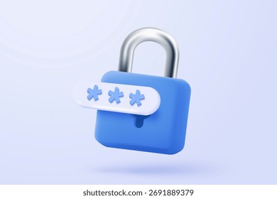 3d impressão digital ícone ciberseguro. Conceito de autenticação de segurança digital. digitalização de dedo para autorização, identidade. Digitalização de impressão digital 3d sinal vetor renderizar ilustração no fundo roxo