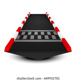 3D Finish racing on the background Vector illustrations