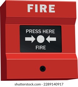 3D fire alarm system icon