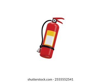 3d fire extinguisher icon concept of fire safety equipment icon vector illustration