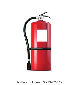 3d fire extinguisher, icon concept of fire safety isolated on white background