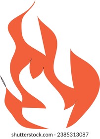 Icono de la llama de fuego 3d con chispas calientes rojas quemadas aisladas en fondo blanco. Rentabilidad de emoji de fuego, energía y concepto de poder.