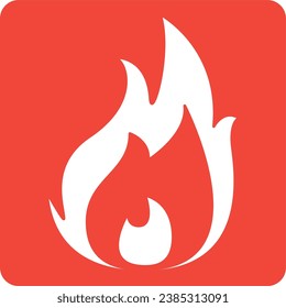 Icono de la llama de fuego 3d con chispas calientes rojas quemadas aisladas en fondo blanco. Rentabilidad de emoji de fuego, energía y concepto de poder.