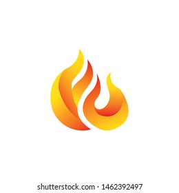 3D fire gradient logo design, fire gradient logo design, flame symbol, campfire logo