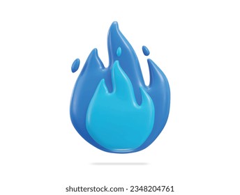 3d fire icon vector illustration