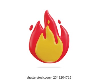 3d fire icon vector illustration