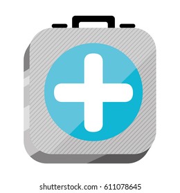 3d first aid kit medicine, vector illustration design