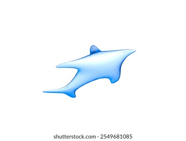 3d fish icon. Fish on a white background. 