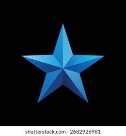 Diseño de estrella de cinco puntas 3D