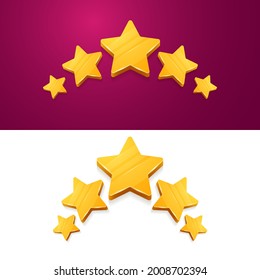 3d five yellow stars customer product rating review