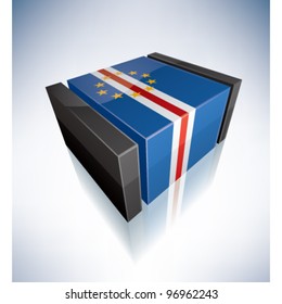 3D flag of Cape Verde