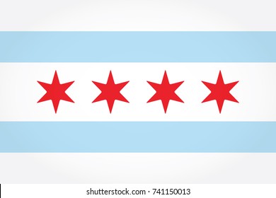 3D Flag of Chicago