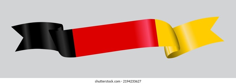 3D Flag of Germany on a fabric ribbon.