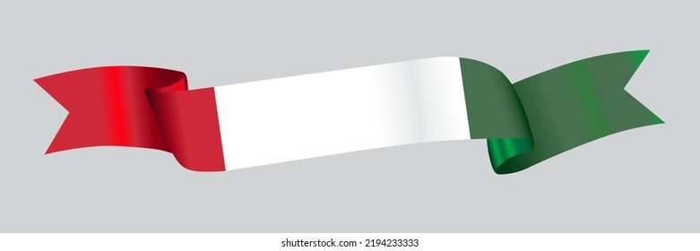 3D-Flagge Ungarns auf einem Stoffband.