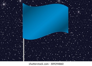 3D Flag Illustration waving in the night sky of the country of  Somalia