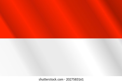 3D-Fahne von indonesischem Design, Vektorgrafik-Illustrator 