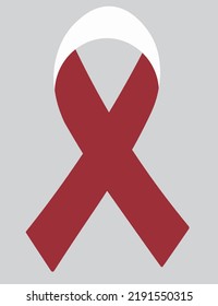 3D Flag of Latvia on a fabric ribbon.