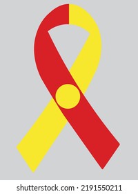 3D Flag of North Macedonia on a fabric ribbon.
