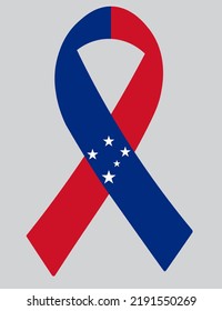 3D Flag of Samoa on a fabric ribbon.