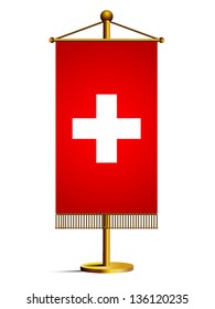 3D flag of Switzerland