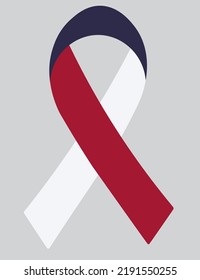 3D Flag of Thailand on a fabric ribbon.