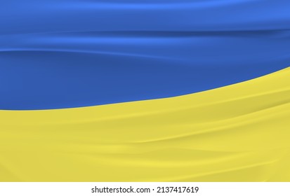 3d bandera de Ucrania. ilustración vectorial.