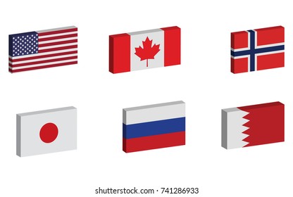 3D flags collection