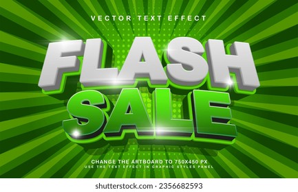 3d flash sale editable text effect style for promotion