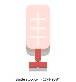 3D flat design style Japanese food : Nigirizushi or nigiri sushi of fresh raw Shrimp or ebi sashimi icon isolated on white background illustration in vector