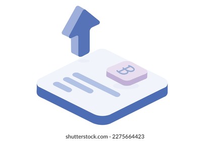 3.ᵉʳ intercambio de bitcoin de ilustración de icono plana