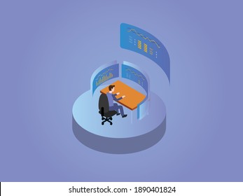 3D flat isometric vector concept for banner, website, illustration, landing page, flyer, etc.