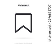 3d flat minimal bookmark icon vector, add bookmark symbol icon flat design. Favorite symbol on isolated white background.